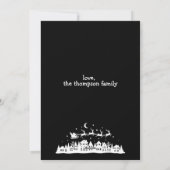 ミニマルモダンスタイリッシュパーソナライズされたクリスマス シーズンカード (裏面)