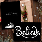 ミニマルモダンスタイリッシュパーソナライズされたクリスマス シーズンカード