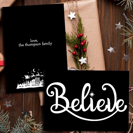 ミニマルモダンスタイリッシュパーソナライズされたクリスマス シーズンカード