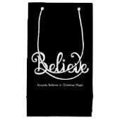 ミニマルモダンスタイリッシュパーソナライズされたクリスマス スモールペーパーバッグ (正面)