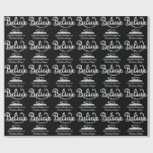 ミニマルモダンスタイリッシュパーソナライズされたクリスマス ラッピングペーパー (フラット)