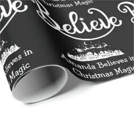 ミニマルモダンスタイリッシュパーソナライズされたクリスマス ラッピングペーパー