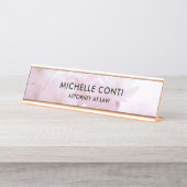 ミニマルモダンスタイリッシュプロフェッショナルフローラ デスクネームプレート (正面)