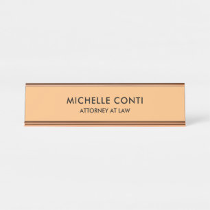 ミニマルモダンスタイリッシュプロフェッショナル デスクネームプレート