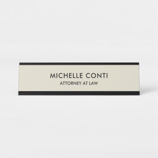 ミニマルモダンスタイリッシュプロフェッショナル デスクネームプレート (正面)