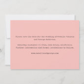 ミニマルモダンスタイリッシュ数々の写真結婚 セーブザデート (裏面)