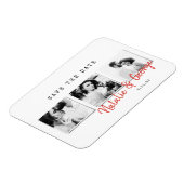 ミニマルモダンスタイリッシュ数々の写真結婚 マグネット (左側)