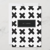 ミニマルモダンスタイリッシュ | 写真数々のの卒業 案内状 (裏面)