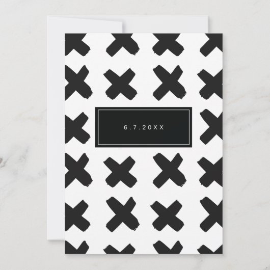 ミニマルモダンスタイリッシュ | 写真数々のの卒業 案内状 (裏面)