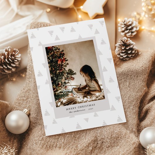 ミニマルモダンスデコのクリスマスツリー写真 シーズンカード