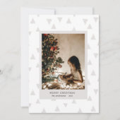 ミニマルモダンスデコのクリスマスツリー写真 シーズンカード (正面)