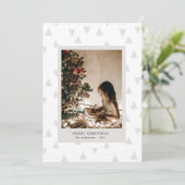 ミニマルモダンスデコのクリスマスツリー写真 シーズンカード (スタンド正面)