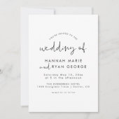 ミニマルモダンストアーチフォトエレガントな結婚式 招待状 (正面)