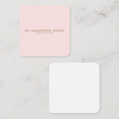 ミニマルモダンスドクタープロフェッショナルピンク エンクロージャーカード (正面/裏面)