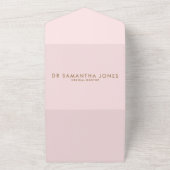 ミニマルモダンスドクタープロフェッショナルピンク オールインワン招待状 (外側)