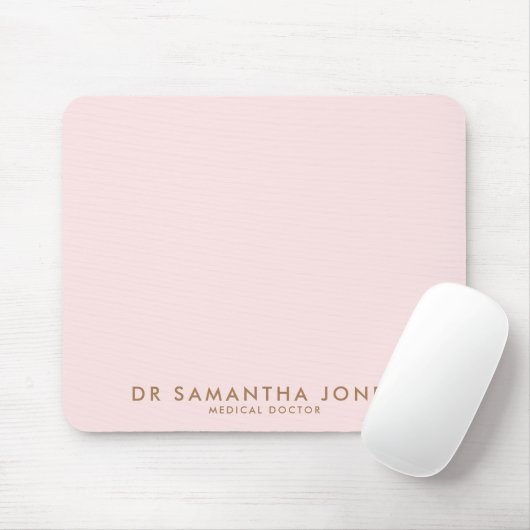 ミニマルモダンスドクタープロフェッショナルピンク マウスパッド (マウス)