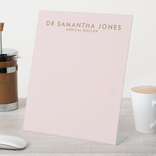 ミニマルモダンスドクタープロフェッショナルピンク 台座サイン (インサイチュ)