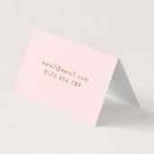 ミニマルモダンスドクタープロフェッショナルピンク 名刺 (裏面)