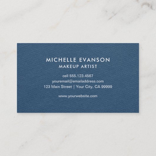 ミニマルモダンスネイビーブループロフェッショナル 名刺 (裏面)