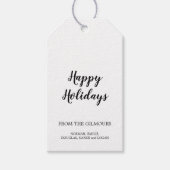 ミニマルモダンスハッピーホリデー ギフトタグ (正面)