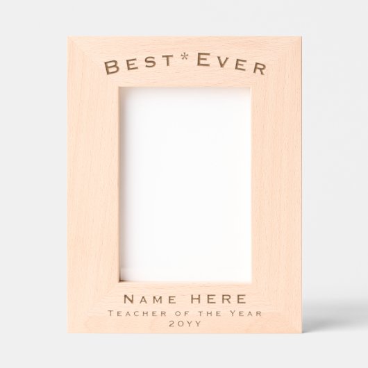 ミニマルモダンスパーソナライズされた最高の・エバー先生 レーザー彫刻フレーム (正面)