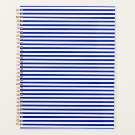 ミニマルモダンスブルー白ストライプ可愛い プランナー手帳