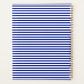 ミニマルモダンスブルー白ストライプ可愛い プランナー手帳 (裏面)