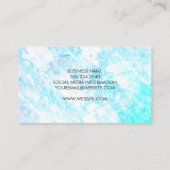 ミニマルモダンスブルー白テクスグランジチャ 名刺 (裏面)