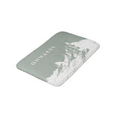 ミニマルモダンスマウン淡い色のトオリーブ バスマット (アングル)