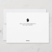 ミニマルモダンス不気味ハッピーハローウィン1写真 シーズンカード (裏面)