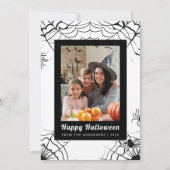 ミニマルモダンス不気味ハッピーハローウィン1写真 シーズンカード (正面)