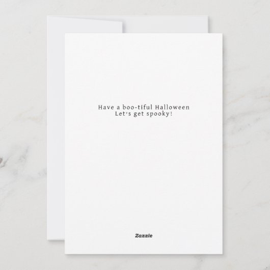 ミニマルモダンス不気味ハッピーハローウィン1写真 シーズンカード (裏面)