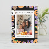 ミニマルモダンス不気味ハッピーハローウィン1写真 シーズンカード (スタンド正面)
