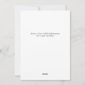 ミニマルモダンス不気味ハッピーハローウィン1写真 シーズンカード (裏面)