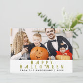 ミニマルモダンス不気味ハッピーハローウィン1写真 シーズンカード (スタンド正面)