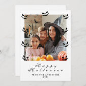 ミニマルモダンス不気味ハッピーハローウィン1写真 シーズンカード (正面/裏面)