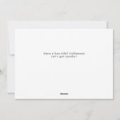 ミニマルモダンス不気味ハッピーハローウィン1写真 シーズンカード (裏面)