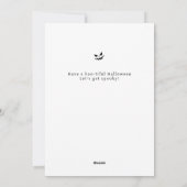 ミニマルモダンス不気味ハッピーハローウィン1写真 シーズンカード (裏面)