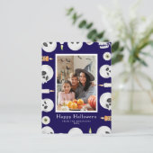 ミニマルモダンス不気味ハッピーハローウィン1写真 シーズンポストカード (スタンド正面)
