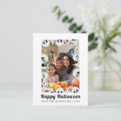 ミニマルモダンス不気味ハッピーハローウィン1写真 シーズンポストカード (スタンド正面)