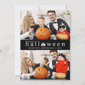 ミニマルモダンス不気味ハッピーハローウィン2写真 シーズンカード (正面)