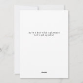 ミニマルモダンス不気味ハッピーハローウィン2写真 シーズンカード (裏面)