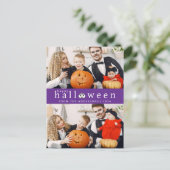 ミニマルモダンス不気味ハッピーハローウィン2写真 シーズンポストカード (スタンド正面)