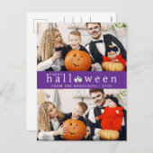 ミニマルモダンス不気味ハッピーハローウィン2写真 シーズンポストカード (正面/裏面)