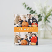 ミニマルモダンス不気味ハッピーハローウィン2写真 シーズンポストカード (スタンド正面)