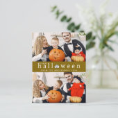 ミニマルモダンス不気味ハッピーハローウィン2写真 シーズンポストカード (スタンド正面)