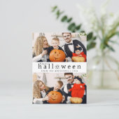 ミニマルモダンス不気味ハッピーハローウィン2写真 シーズンポストカード (スタンド正面)
