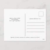 ミニマルモダンス不気味ハッピーハローウィン2写真 シーズンポストカード (裏面)