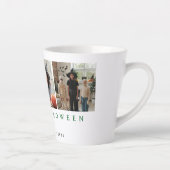 ミニマルモダンス不気味ハッピーハローウィン3写真 カフェラテマグ (右)