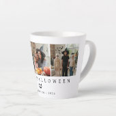 ミニマルモダンス不気味ハッピーハローウィン3写真 カフェラテマグ (右アングル)